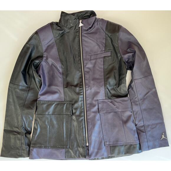 Nike Women’s Air Jordan Full Zip Jacket Black/Purple DJ2716-010 Size S NWT - Picture 8 of 12